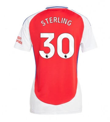 Arsenal Raheem Sterling #30 Primera Equipación Mujer 2024-25 Manga Corta